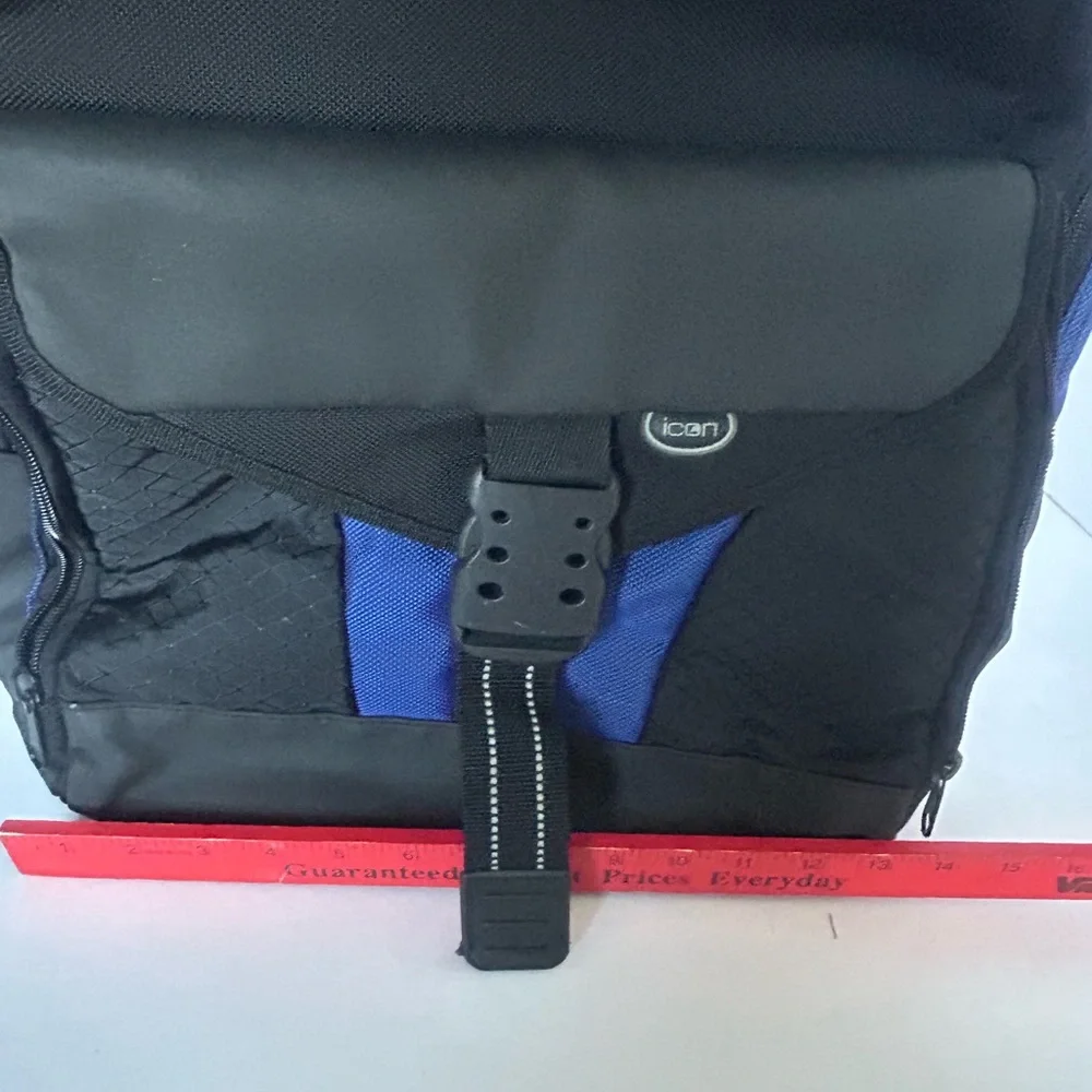Icon Laptop Tech Pack, 16” Black And Blue‎ Multiple Compartments Sturdy